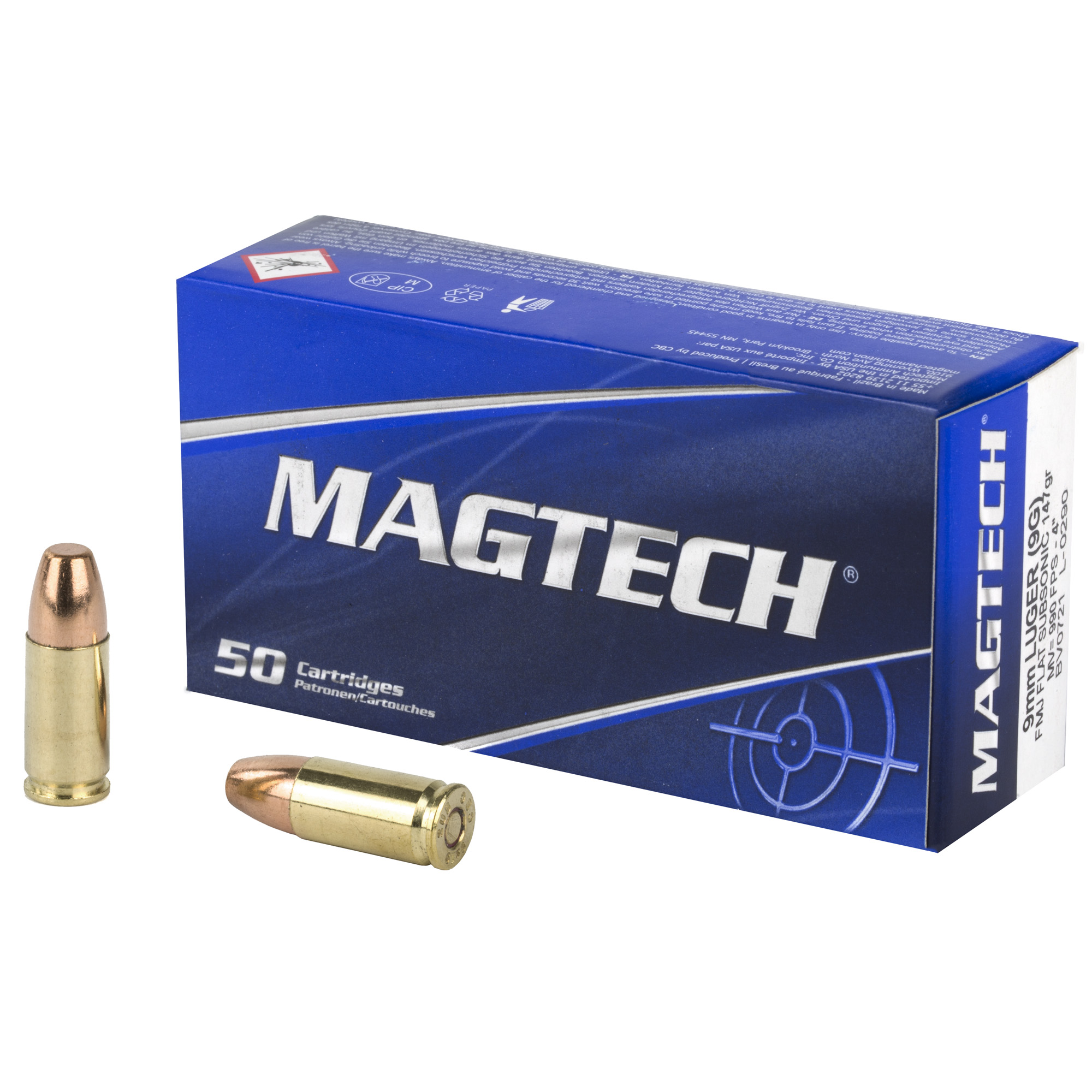 Magtech 9mm 147gr FMJ Sub