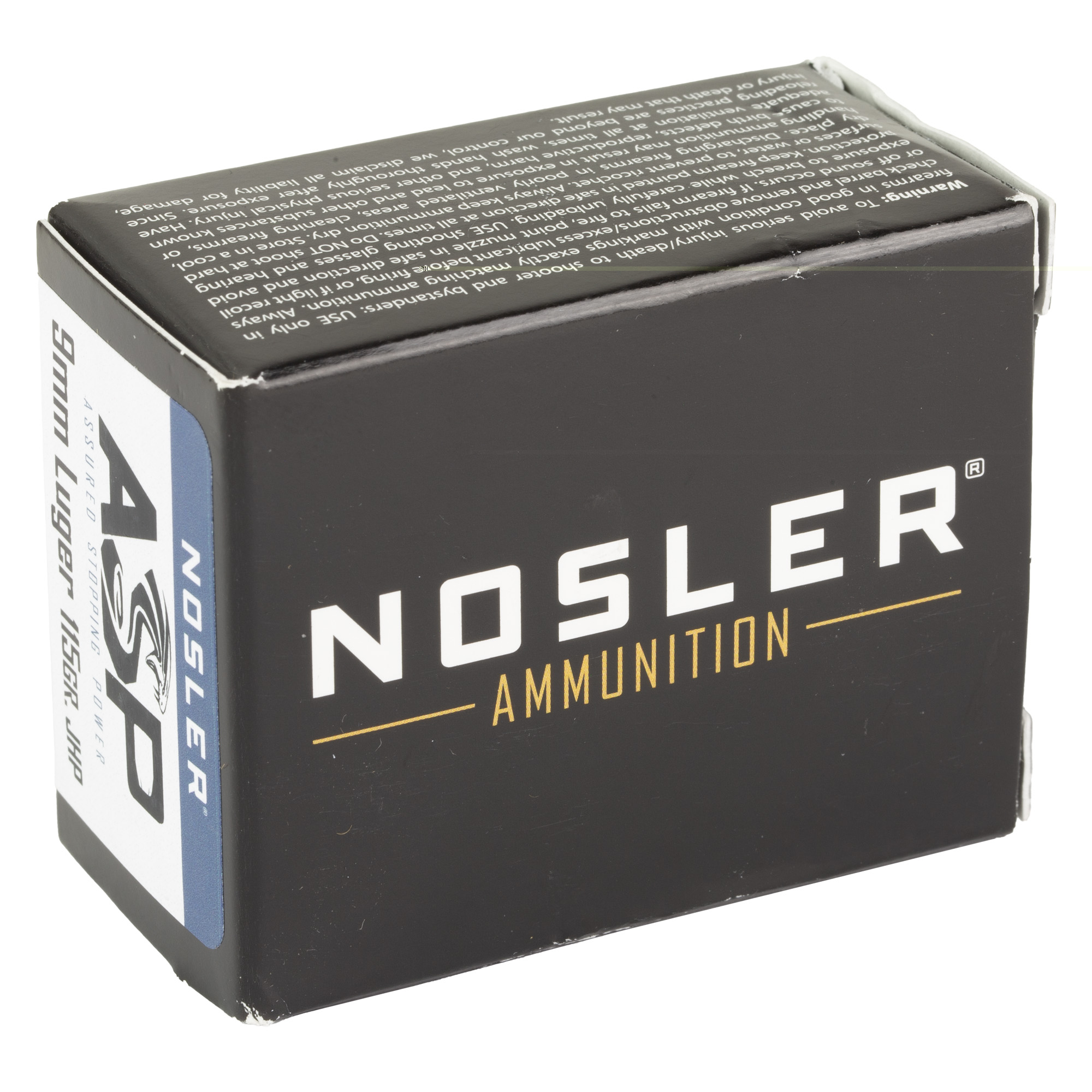 Nosler Asp 9mm 115gr Hg JHP - Image 3