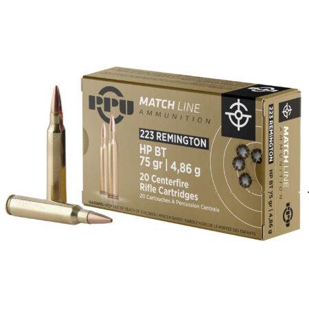 PPU .223 Remington Match 75gr Hpbt