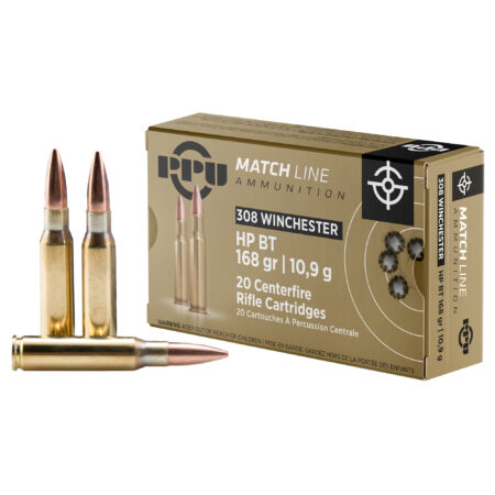 PPU .308 Winchester Match 168gr Hpbt