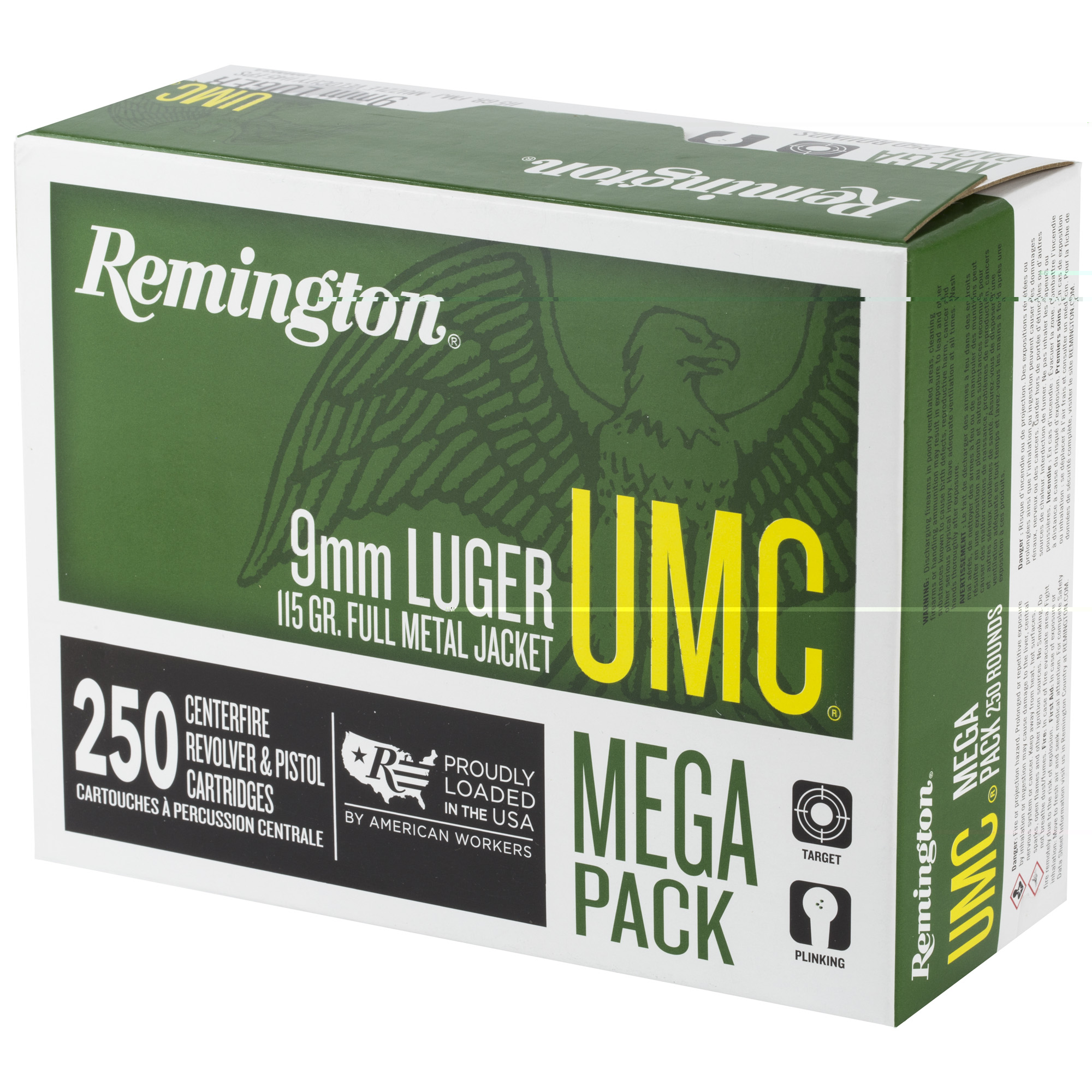 Rem Umc Mp 9mm 115gr Fmj 250-1000 - Image 3