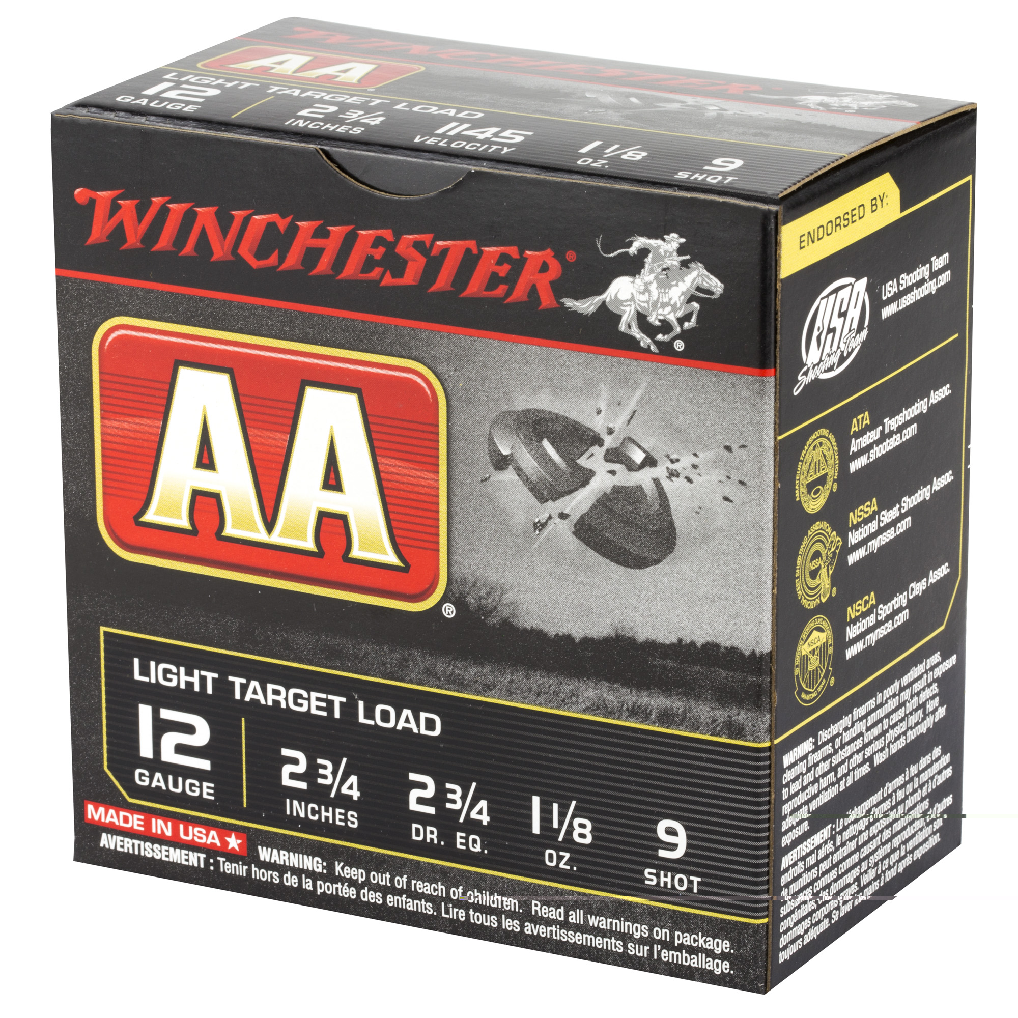 Winchester Aa Trgt 12ga 2.75" #9 - Image 4