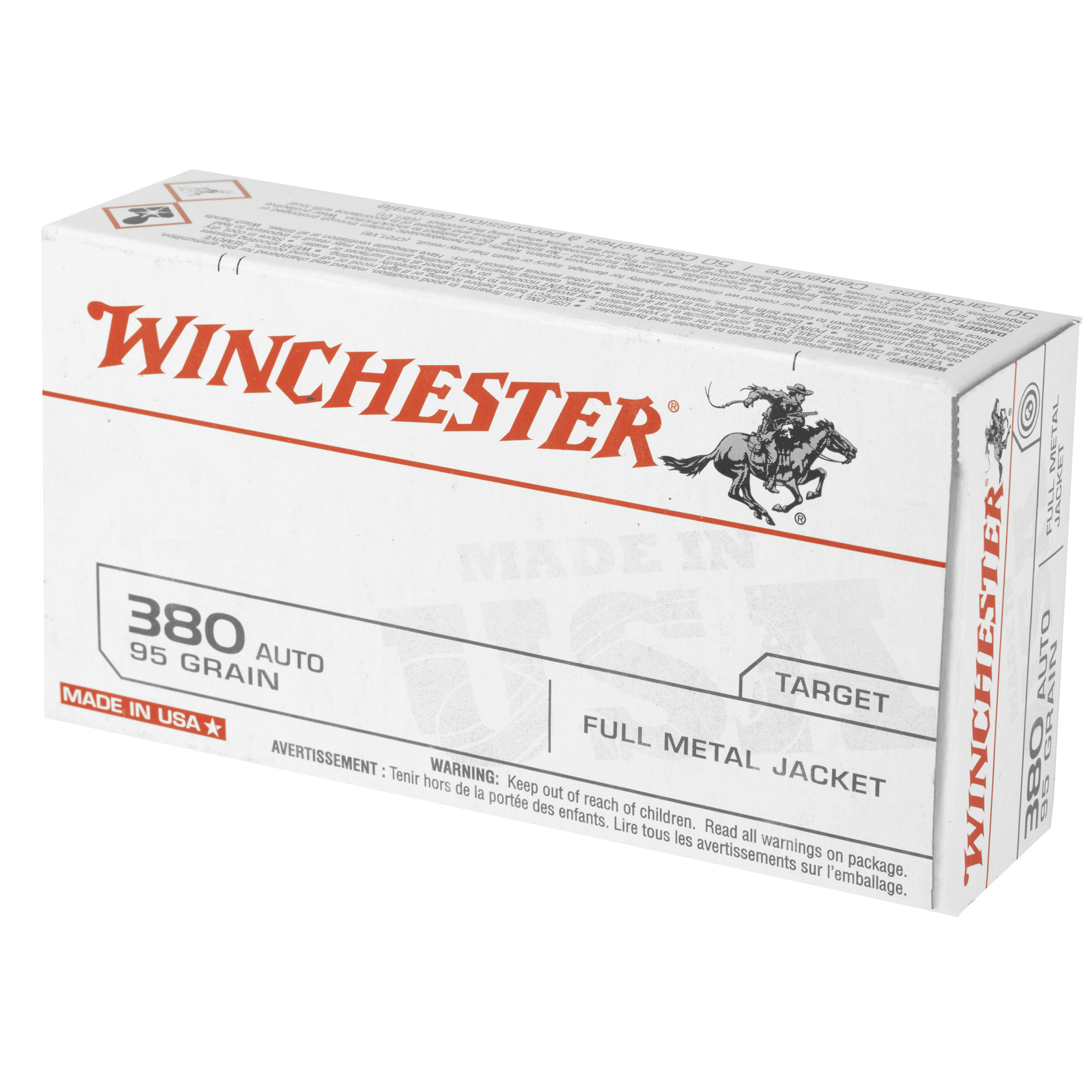 Winchester Usa 380 ACP 95gr FMJ - Image 2