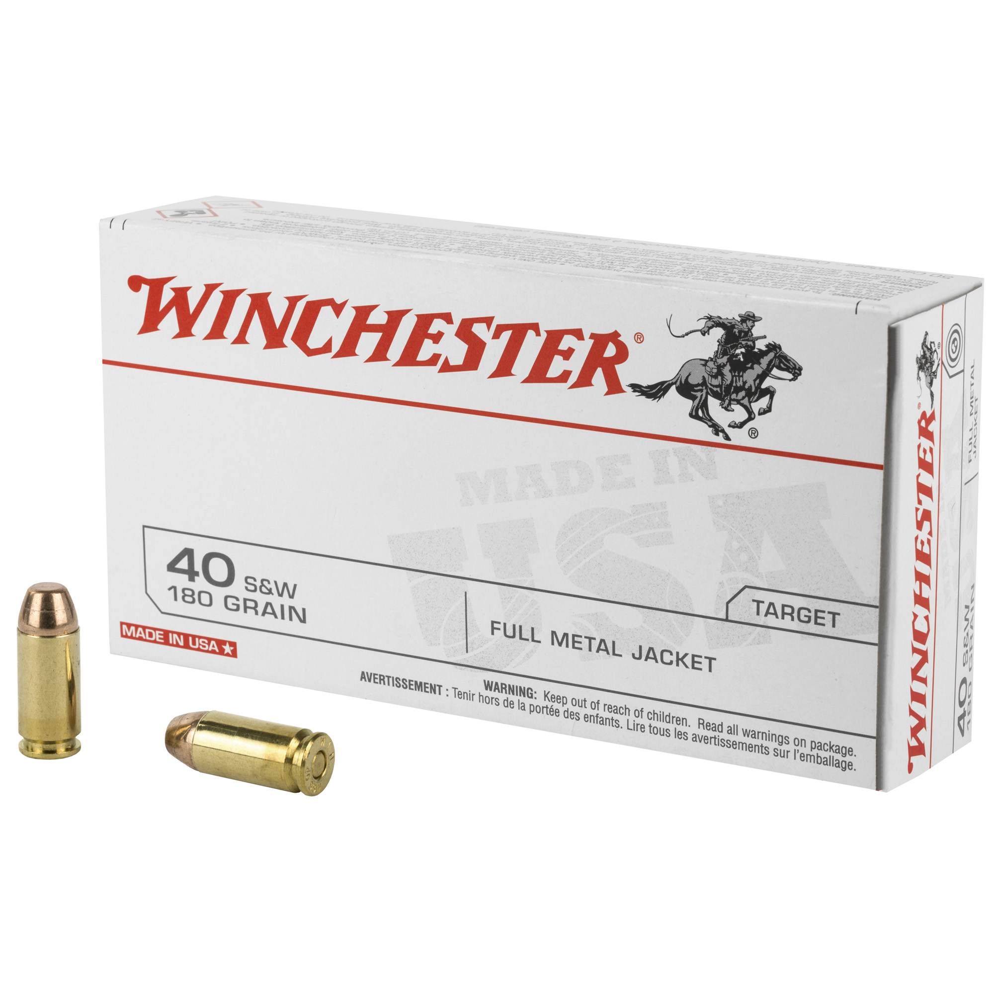 Winchester Usa 40 S&W 180gr FMJ