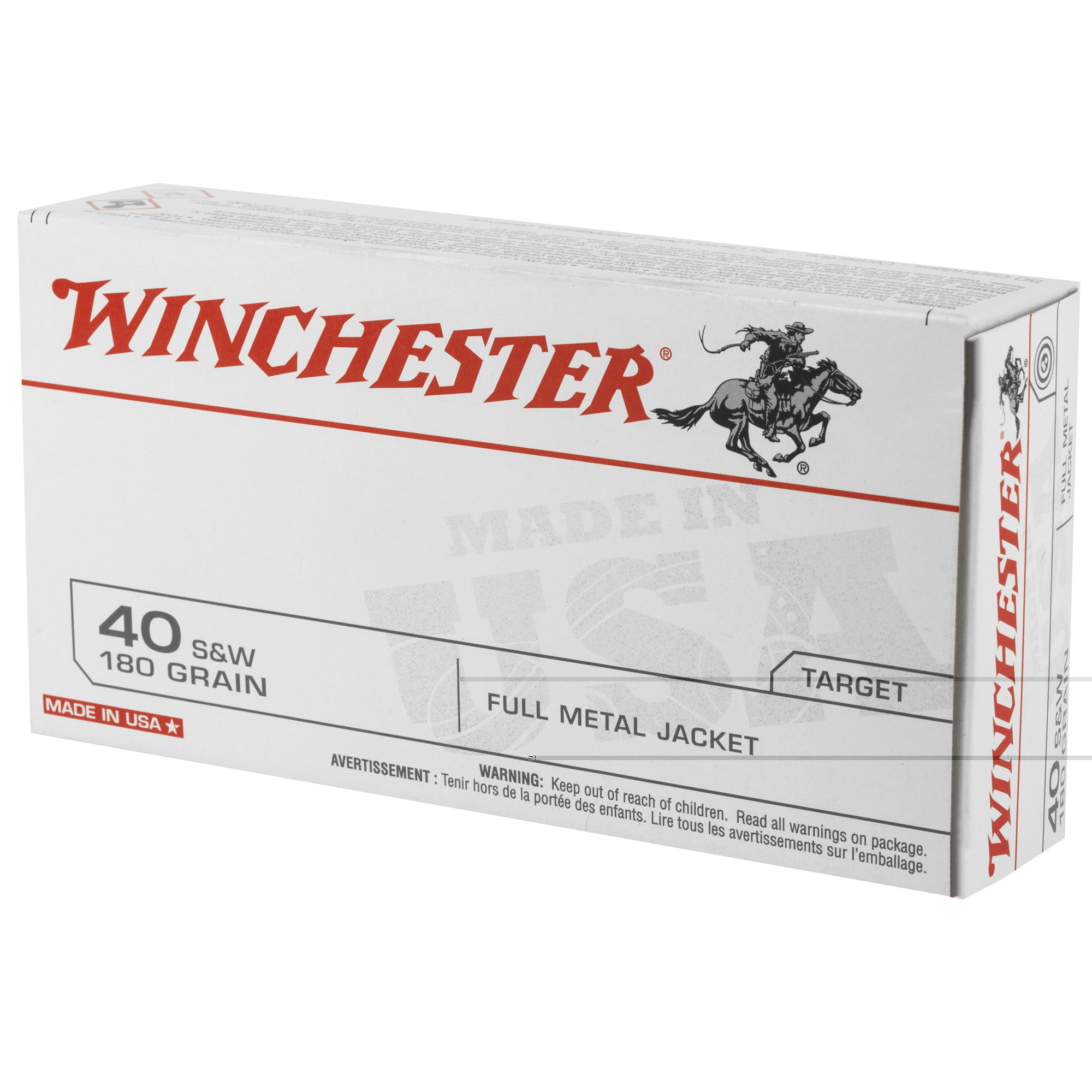 Winchester Usa 40 S&W 180gr FMJ - Image 3
