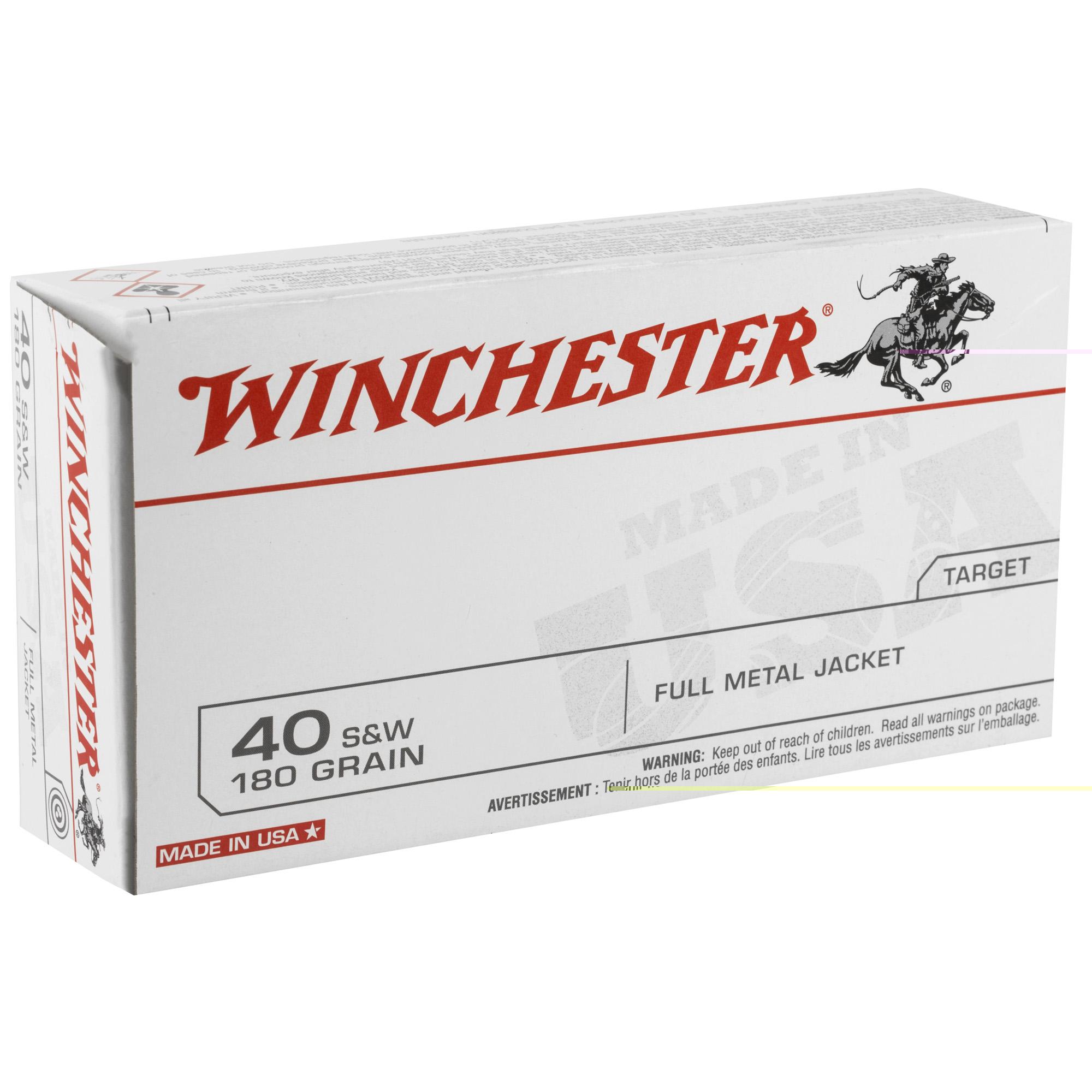 Winchester Usa 40 S&W 180gr FMJ - Image 2