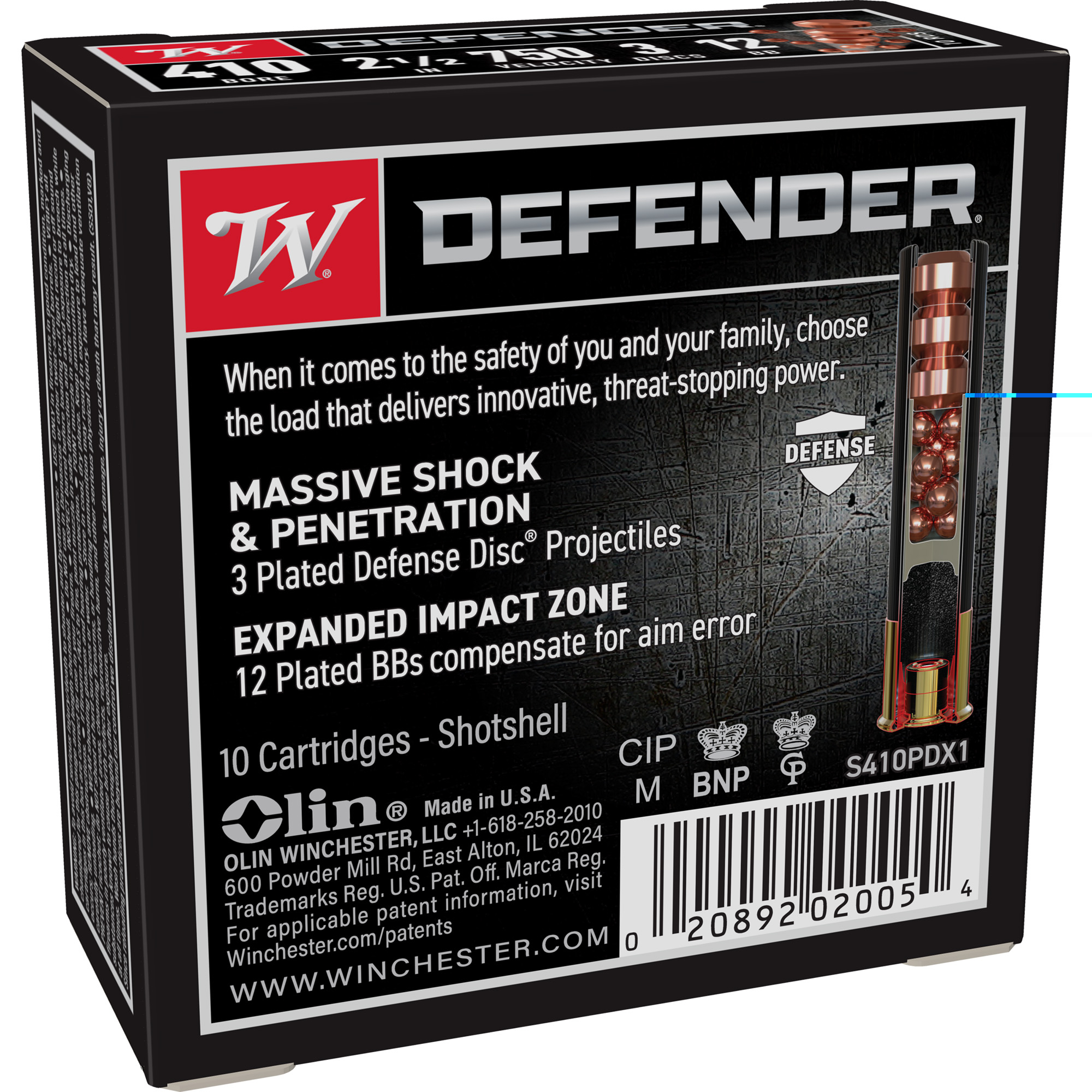 Winchester Defender 410 2.5" 3-12 Disc 10 - Image 4