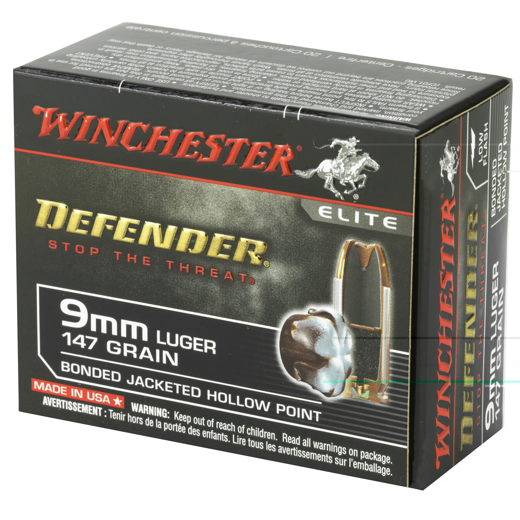 Winchester Defender 9mm 147gr JHP - Image 2