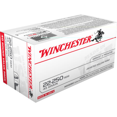 Winchester Usa 22-250 Remington 45gr JHP