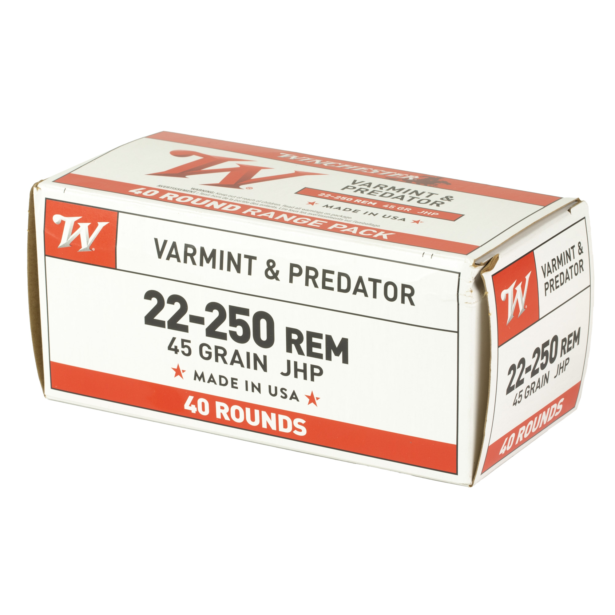 Winchester Usa 22-250 Remington 45gr JHP - Image 2