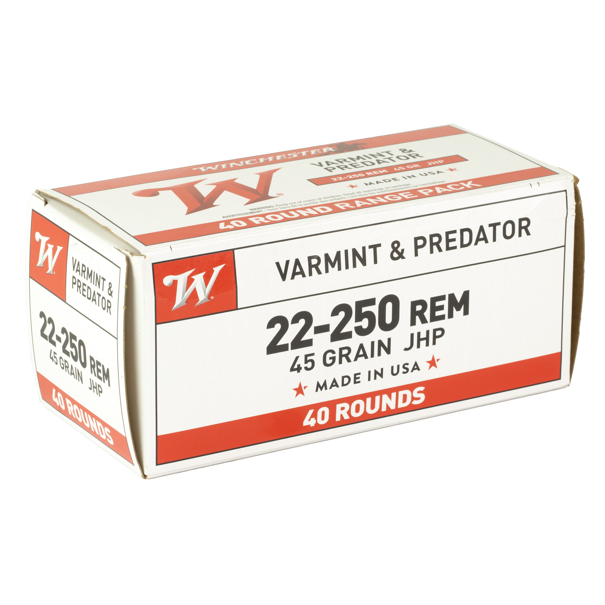 Winchester Usa 22-250 Remington 45gr JHP - Image 3