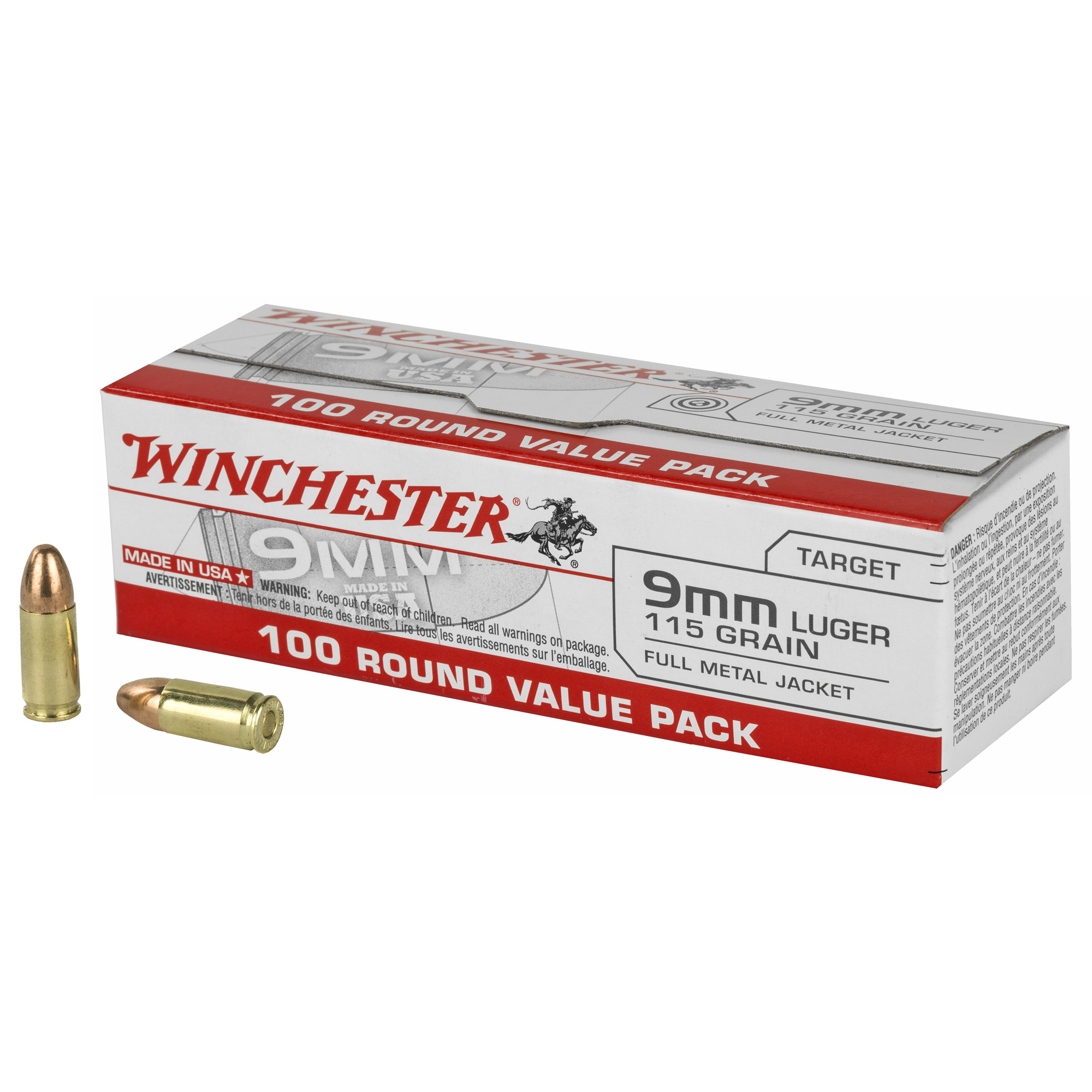 Winchester Usa 9mm 115gr FMJ