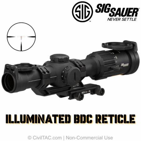 Sig Sauer Tango MSR Rifle Scope 1-6x24mm BDC6 Illuminated SOT61000