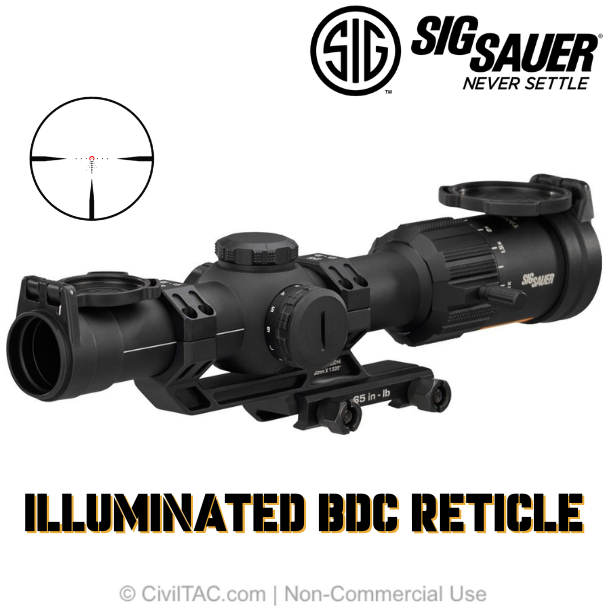 Sig Sauer Tango MSR Rifle Scope 1-6x24mm BDC6 Illuminated SOT61000