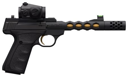 Browning - Browning Buck Mark Plus Vision 22 LR Semi-Auto Pistol with Vortex Crossfire RDS and Black Muzzle Brake