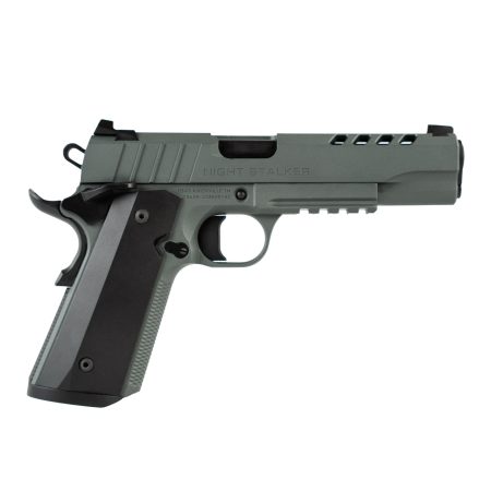 Tisas - Tisas 1911 Night Stalker .45 ACP Semi-Auto Pistol with Platinum Grey Cerakote Finish