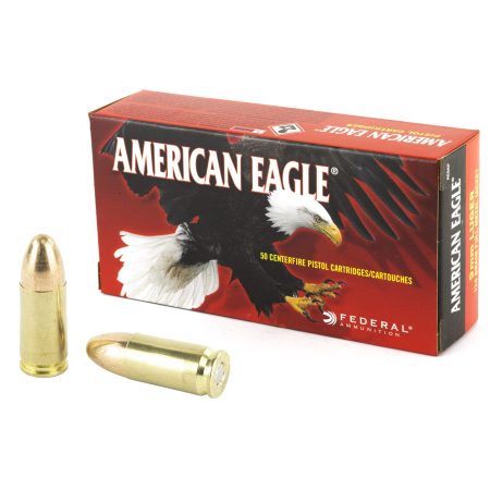 Federal - Federal American Eagle 9mm 124-Grain Full Metal Jacket Ammunition (50 Rounds per Box)