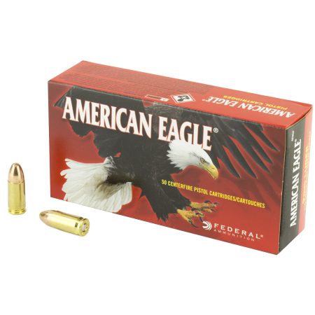 Federal - Federal American Eagle 9mm 115 Grain Full Metal Jacket Ammunition - 50 Rounds per Box