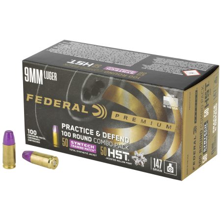 Federal - Federal Premium Defense & Practice Pack 9mm 147 Grain Hollow Point Ammunition