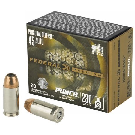 Federal - Federal Punch .45 ACP 230 Grain Hollow Point Ammunition – 20 Rounds per Box
