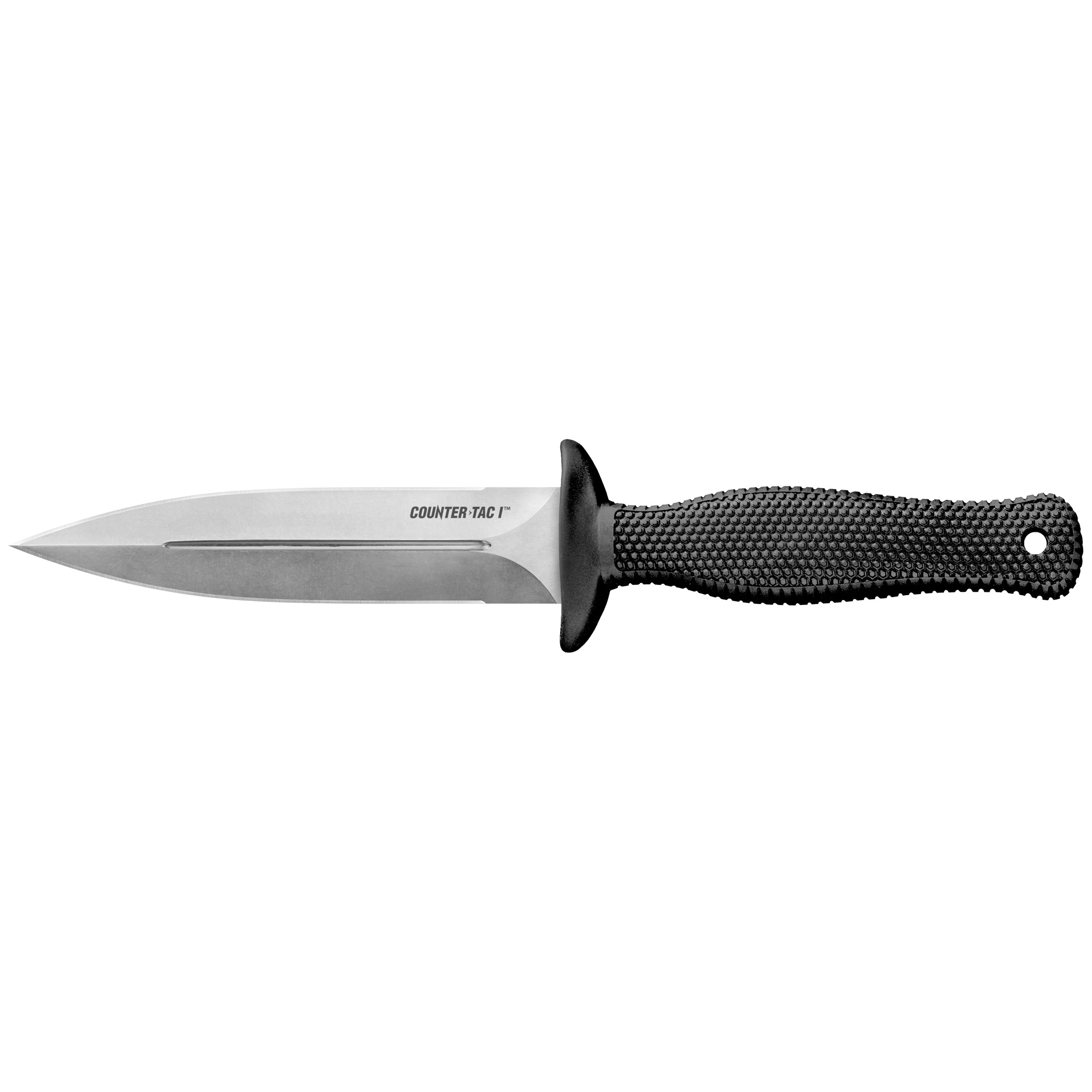 Cold Steel - Cold Steel Counter Tac 1 Fixed Blade Knife with Sheath – 5 Inch Plain Edge, Black Handle