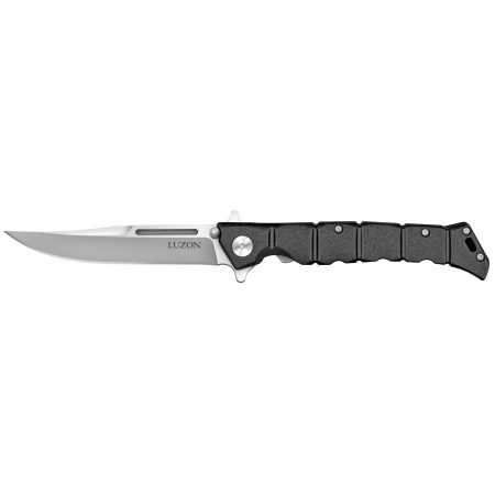 Cold Steel - Cold Steel Medium Luzon Folding Knife - Durable Black Handle with Plain Edge, Silver Finish