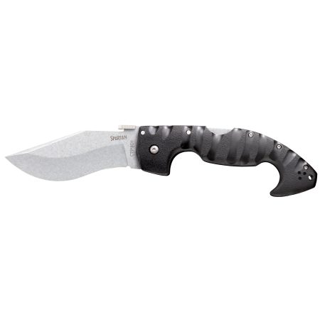Cold Steel - Cold Steel Spartan Folding Knife with AUS 10A Steel Blade, 4.5 Inch Plain Edge, Black Griv-Ex Handle