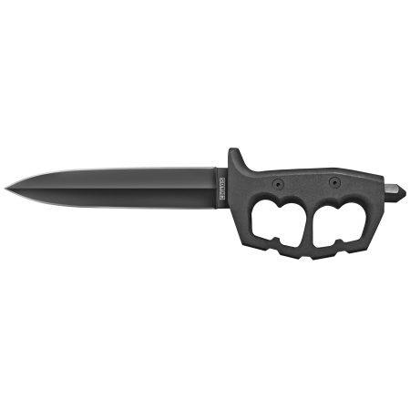 Cold Steel - Cold Steel Chaos Double Edge Fixed Blade Knife - 7.5-inch Black Tactical Knife with Sheath