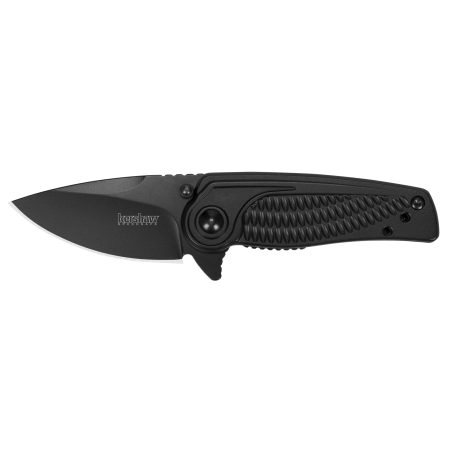 Kershaw - Kershaw Spoke 2-Inch Plain Edge Folding Knife with Assisted Opening - Black
