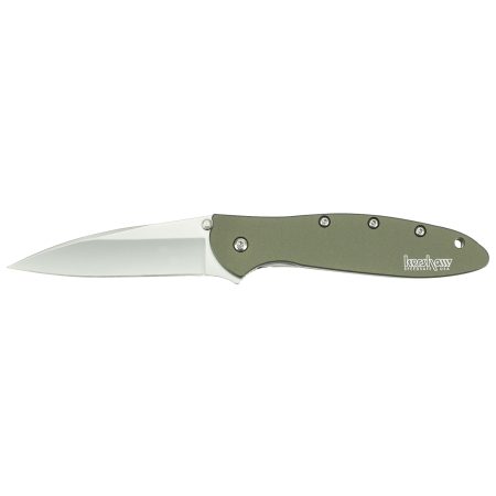 Kershaw - Kershaw Leek Olive Drab Green Folding Knife - 3 Inch Blade with SpeedSafe Assisted Opening