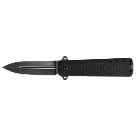 Kershaw - Kershaw Barstow 3-Inch Black-Oxide Folding Knife with Assisted Opening and Blue Accents