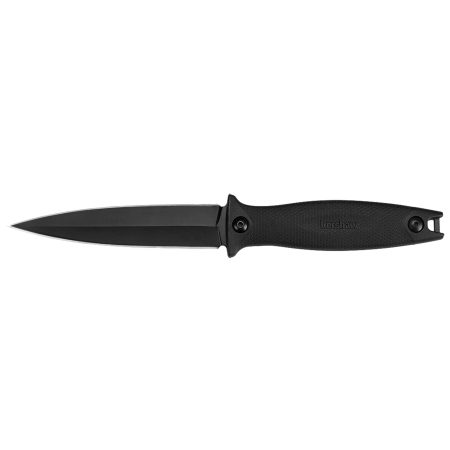 Kershaw - Kershaw Secret Agent Black Fixed Blade Knife with Sheath – Model 4007