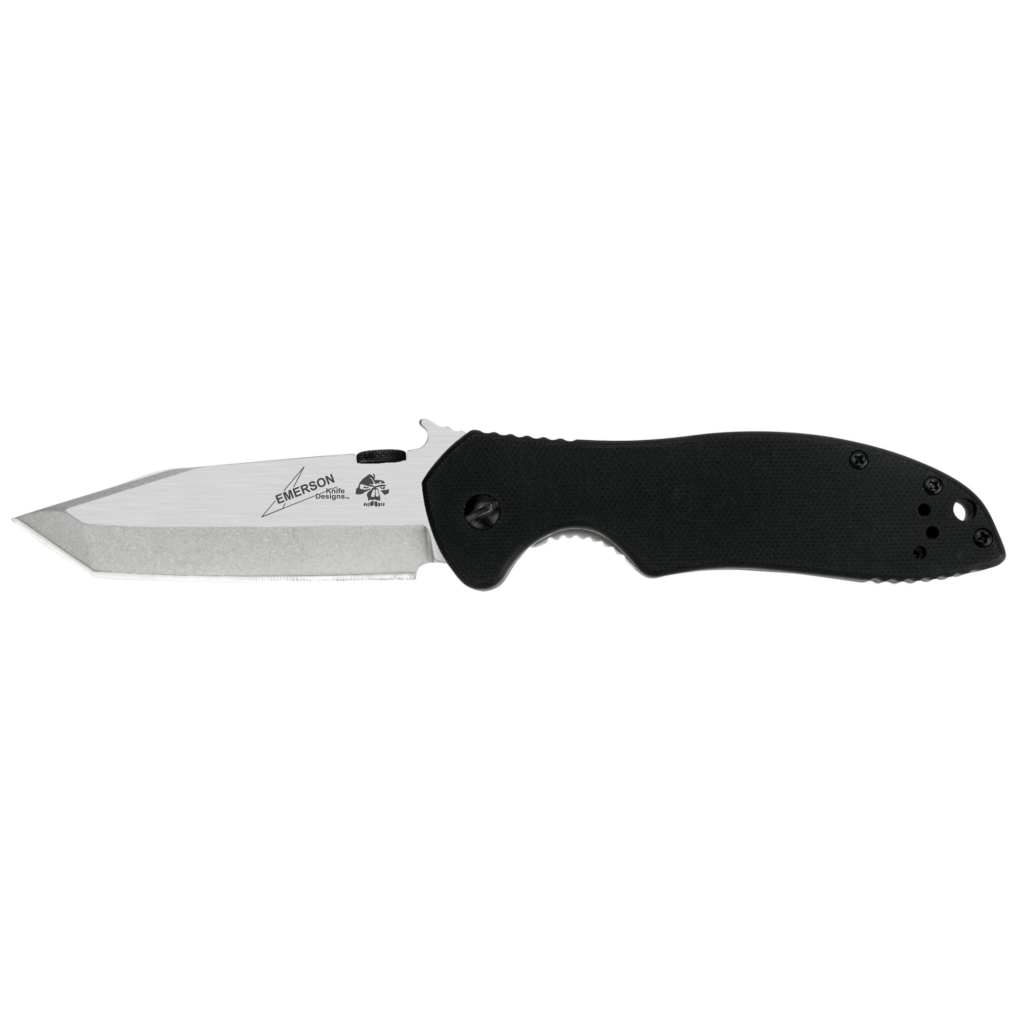 Kershaw - Kershaw Emerson CQC-7K Satin Tanto Folding Knife with Reversible Clip
