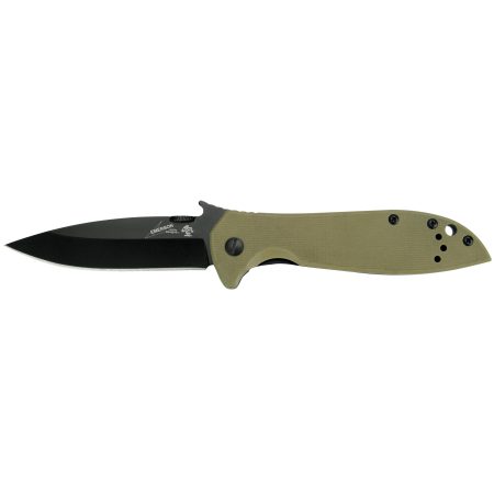 Kershaw - Kershaw Emerson CQC-4K Folding Knife with Coyote Brown G10 Handle and Plain Edge