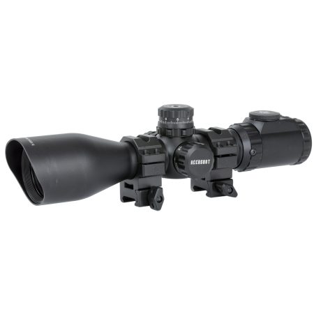 Leapers, Inc. - UTG - Leapers UTG Accushot 3-12X44 Rifle Scope with Illuminated Mil-Dot Reticle and Mounting Rings