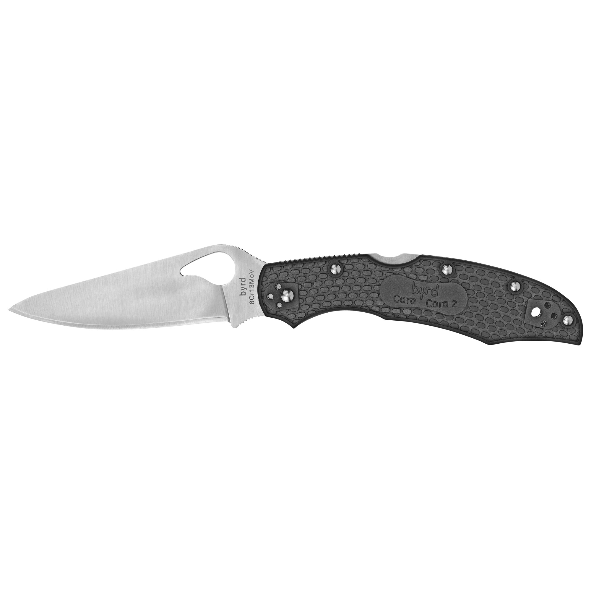 Spyderco - Spyderco Byrd Cara Cara 2 Lightweight Folding Knife with Black Handle