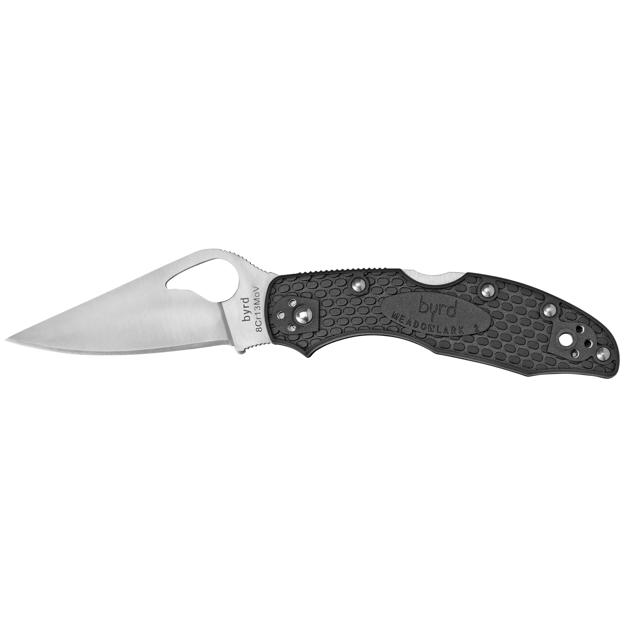 Spyderco - Spyderco Byrd Meadowlark 2 Lightweight Folding Knife with Black Handle