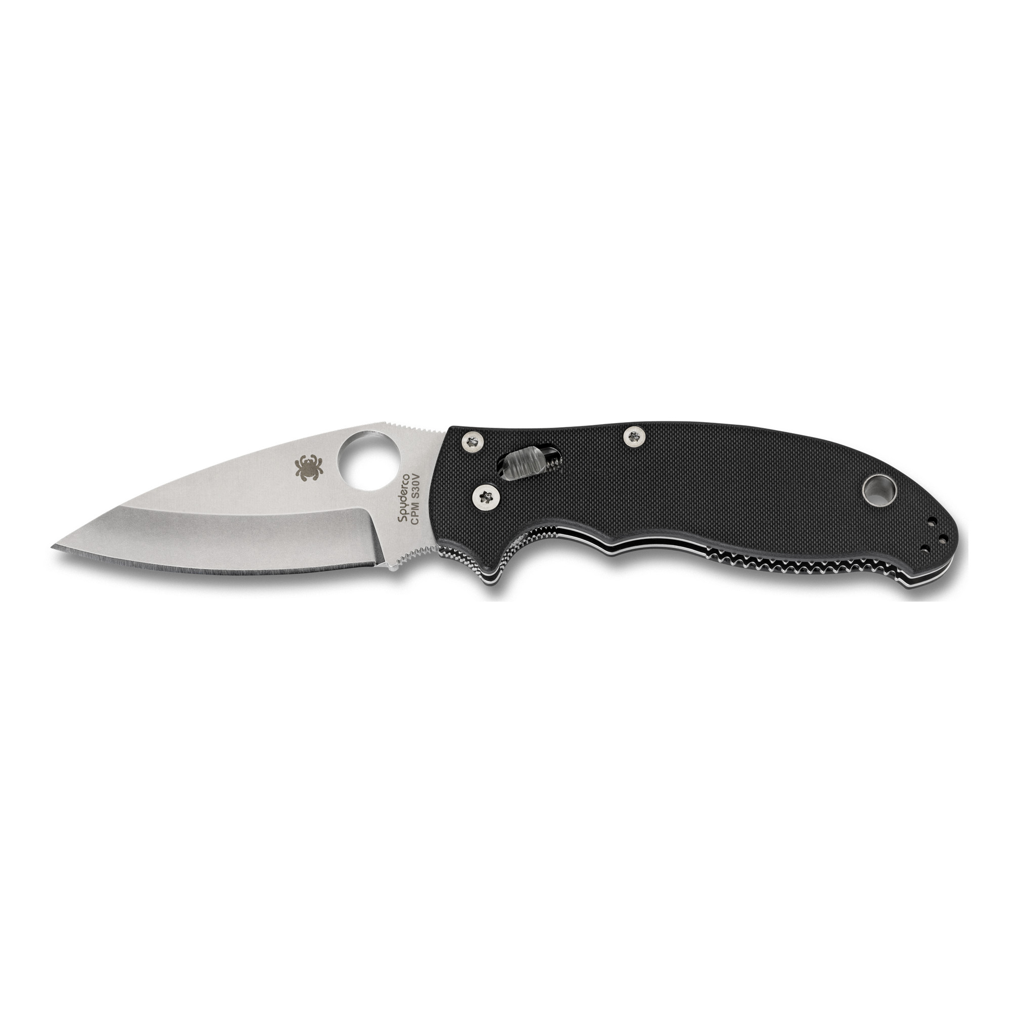 Spyderco - Spyderco Manix 2 Folding Knife with CPM-S30V Steel and Black G10 Handle - Model C101GP2
