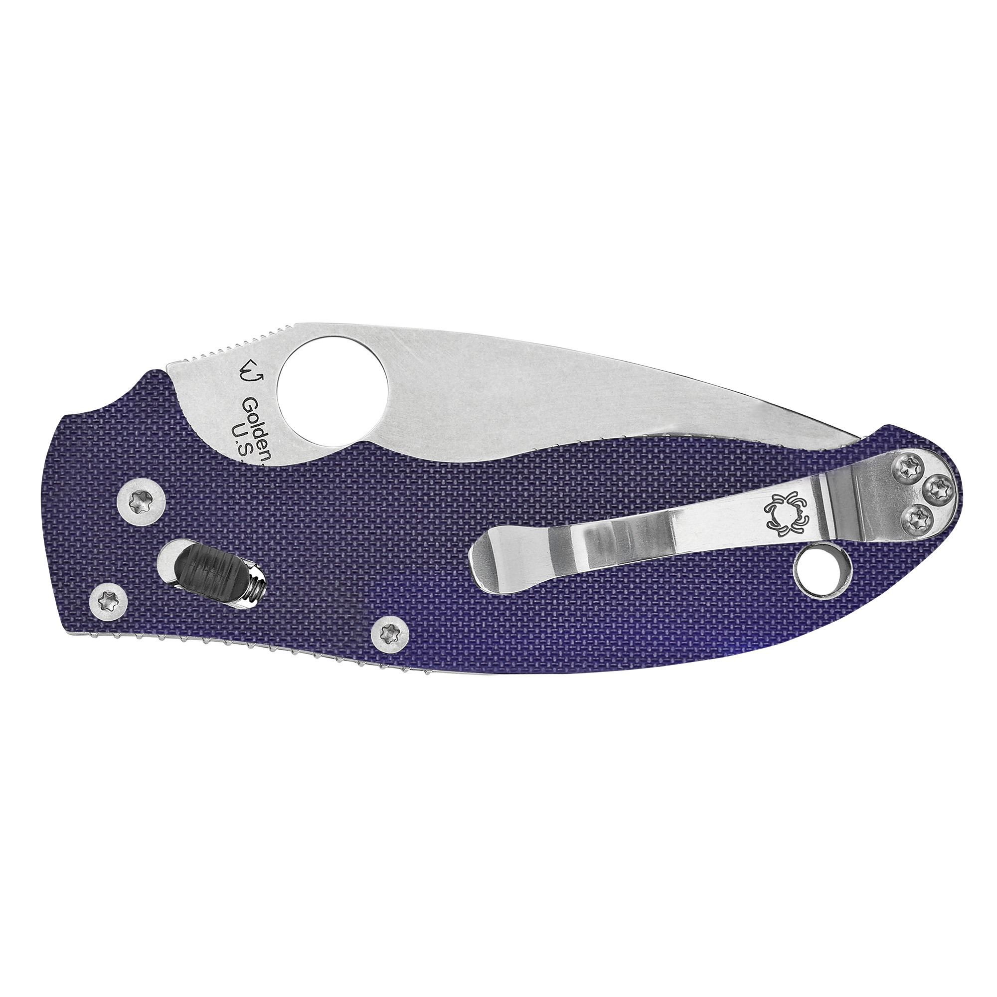 Spyderco - Spyderco Manix 2 Folding Knife in Dark Blue with CPM-S110V Steel - Model C101GPDBL2 - Image 2