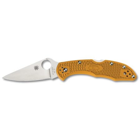 Spyderco - Spyderco Delica 4 Folding Knife with VG-10 Blade and Orange Handle - Model C11FPOR