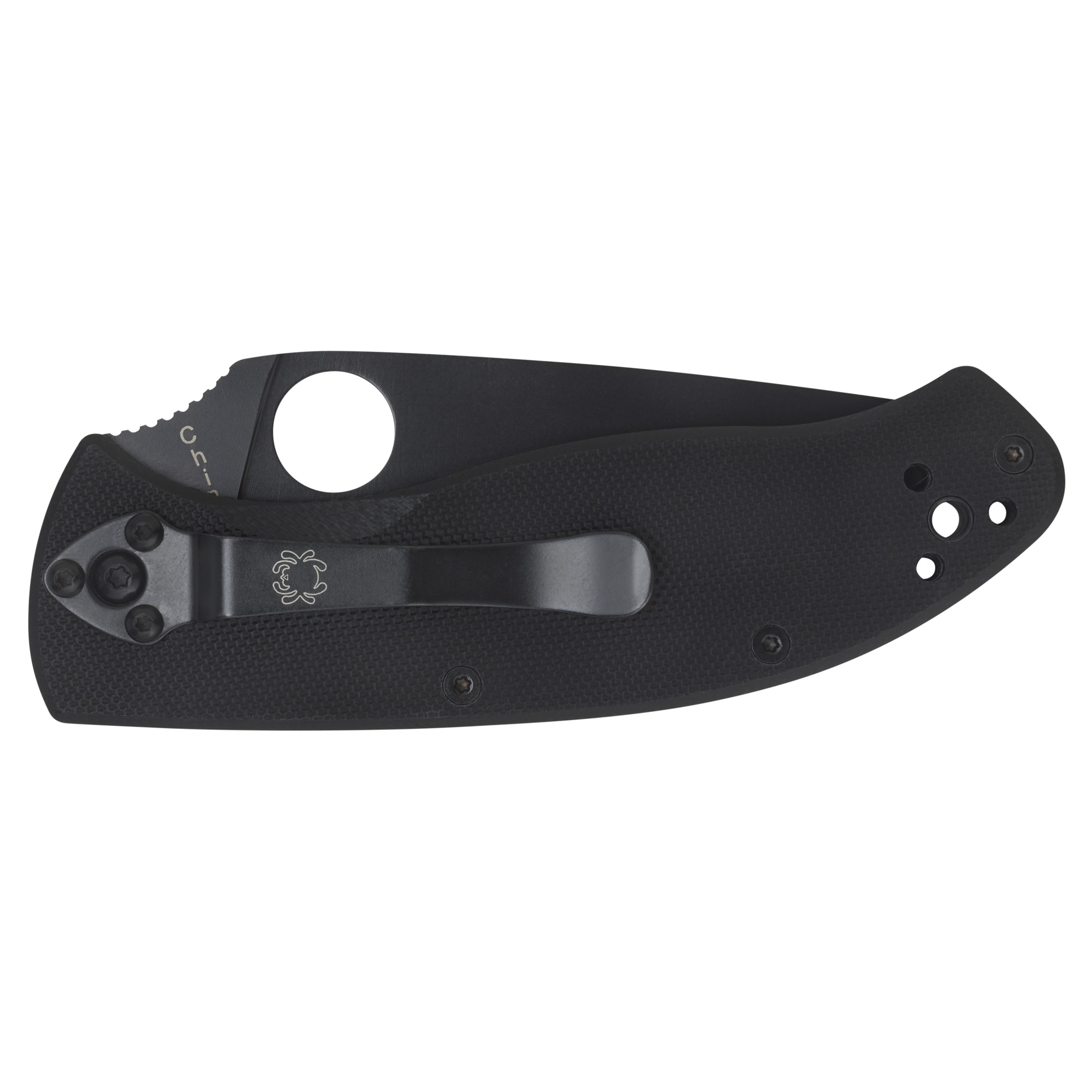 Spyderco - Spyderco Tenacious G-10 Combo Black Folding Knife (Part No. C122GBBKPS) - Image 2