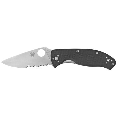 Spyderco - Spyderco Tenacious C122GPS Folding Knife with Combo Edge and Black Handle
