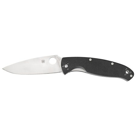 Spyderco - Spyderco Resilience Folding Knife with Plain Edge - 4.2-Inch Blade, Black G10 Handle