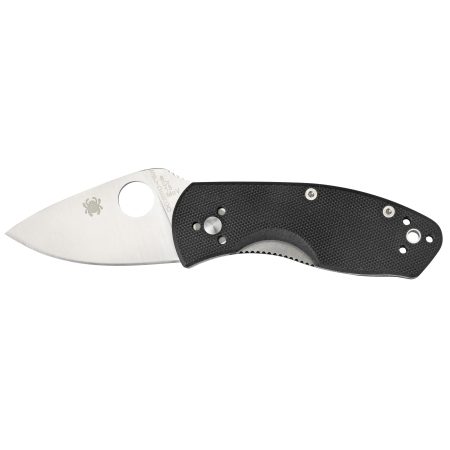 Spyderco - Spyderco Ambitious Folding Knife with 8Cr13MoV Steel, Black Handle, and Plain Edge
