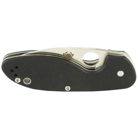 Spyderco - Spyderco Efficient Folding Knife with Plain Edge - 8Cr13MoV Steel, Black Handle, Silver Finish