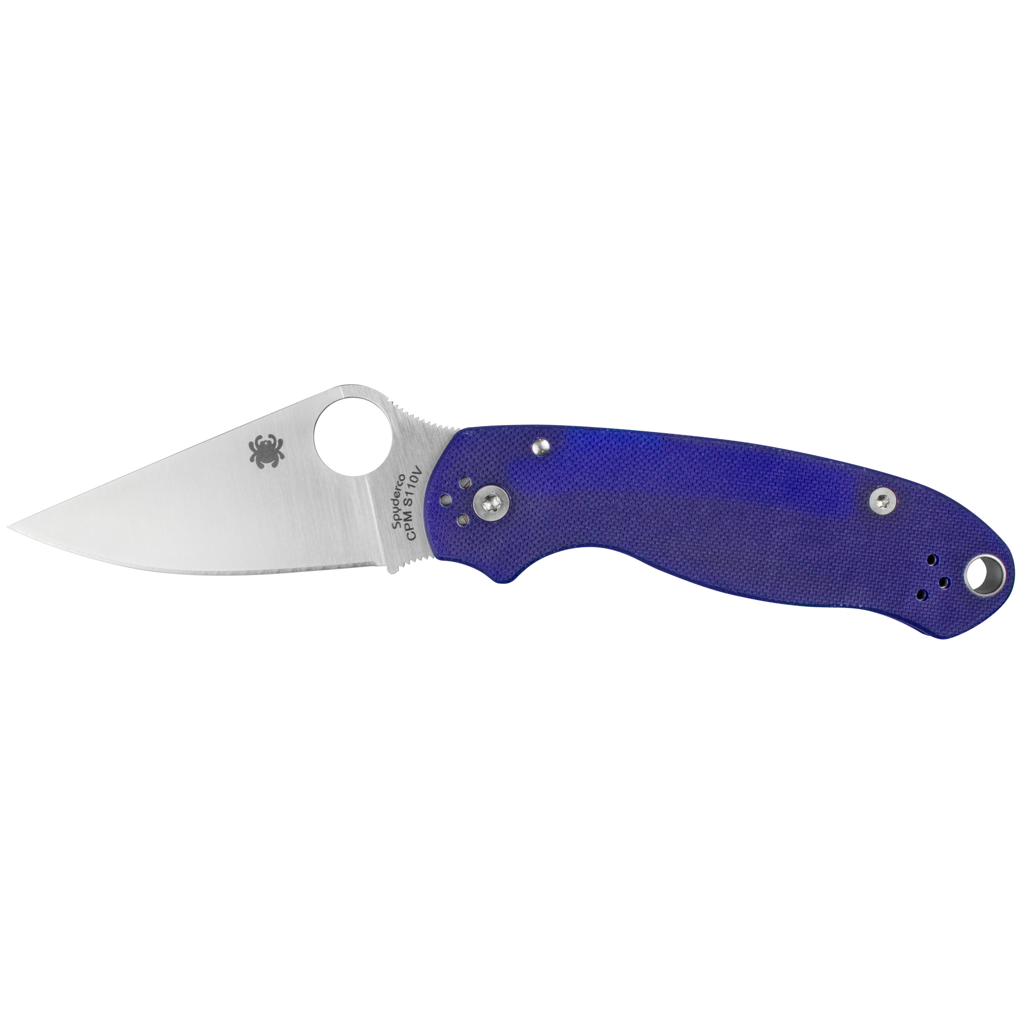 Spyderco - Spyderco Para 3 G-10 Dark Blue Folding Knife – CPM-S45V Steel, Compact Design