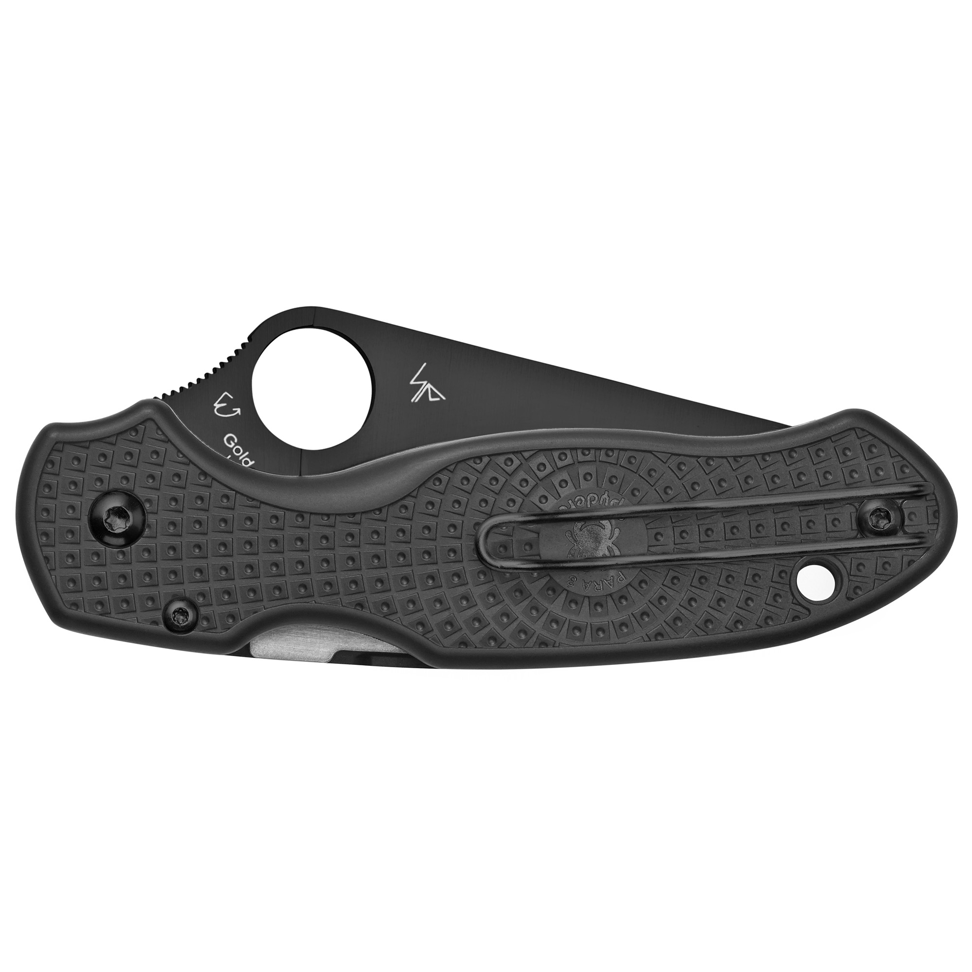 Spyderco - Spyderco Para 3 Lite Folding Knife with Plain Edge - Black CTS BD1N - Image 2