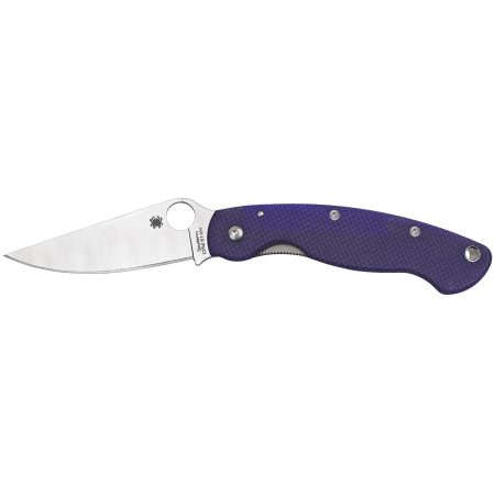 Spyderco - Spyderco Military Model G-10 Blue Folding Knife - CPM-S110V Blade, Dark Blue Handle