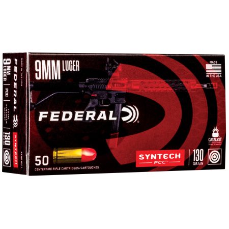 Federal - Federal American Eagle 9mm Luger 130 Grain Syntech PCC Total Synthetic Jacket Ammunition - 50 Round Box
