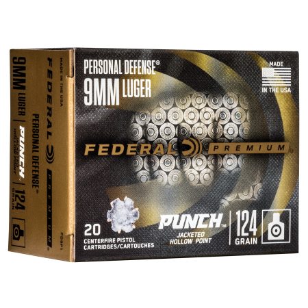 Federal - Federal Premium Punch 9mm 124-Grain Hollow Point Ammunition - 20 Rounds